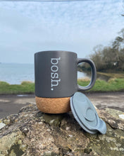 Load image into Gallery viewer, Grey Cork Bosh Travel Mug - Bosh Bottles UK