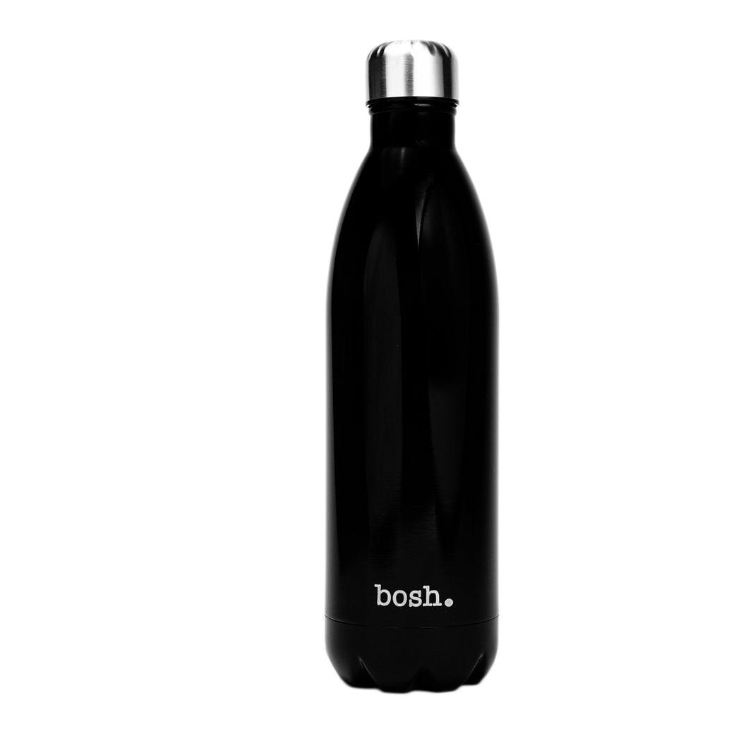 Glossy Black Big Bosh Bottle - Bosh Bottles UK